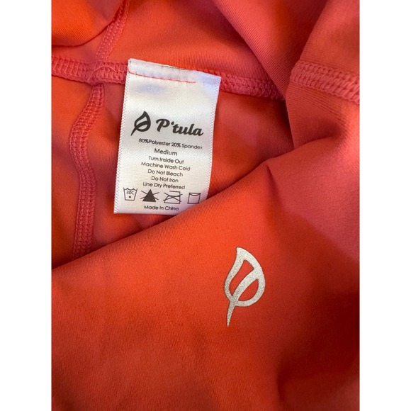 P'TULA Yvette 6" Bike Short - Sun Kissed - Coral/Pink - Medium NWOT - Picture 4 of 5